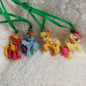 Set of 4 My Little Pony Christmas Ornaments